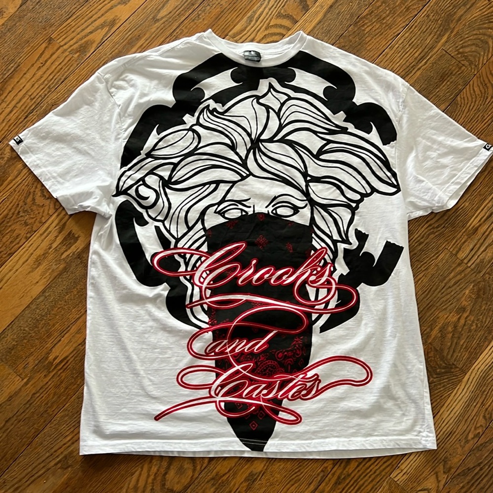 Crooks & Castles Men's Medusa Bandana C Graphic Tee T-Shirt - white. Never worn!